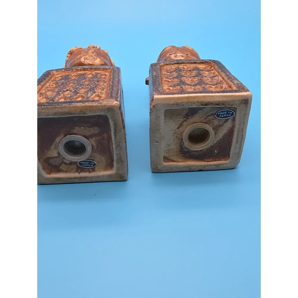 Vintage 1970s Boy‎ & Girl Salt & Pepper Shaker Set 4